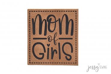 Kunstleder Label Mom of Girls by Jessy Sewing